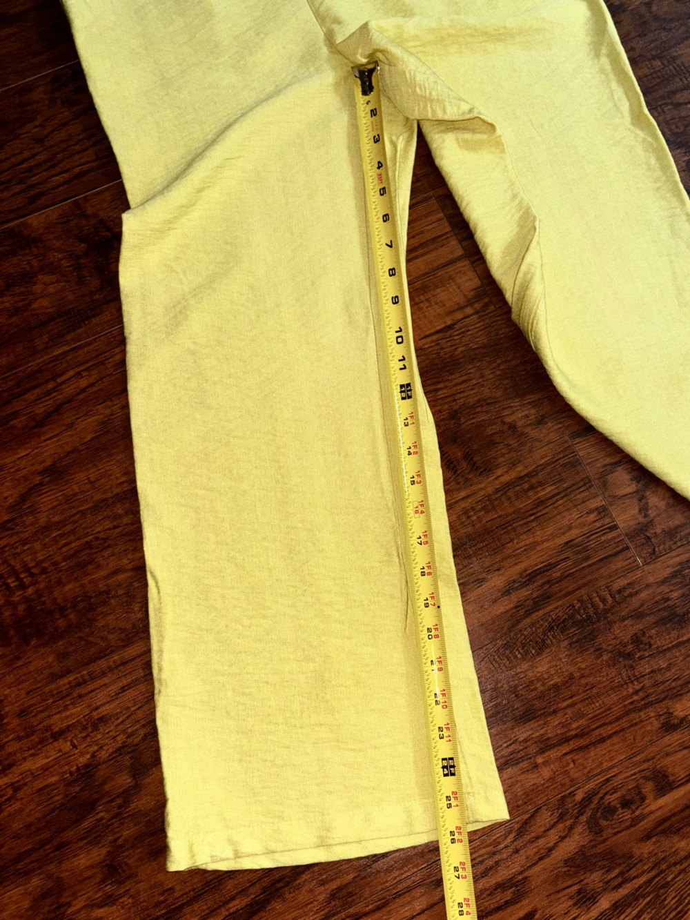 Sincerely Jules Yellow Wide Leg Pants Lightweight Elastic Waist Linen Style - Picture 2 of 9